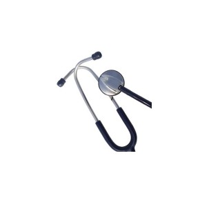 Estetoscopio de una campana de lujo color azul y negro MES-HS-30N MARCA -  MedStar