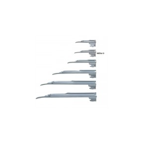 Hoja para laringoscopio de acero inoxidable Miller No. 0 HEN-F-000.22.120 MARCA -  Heine