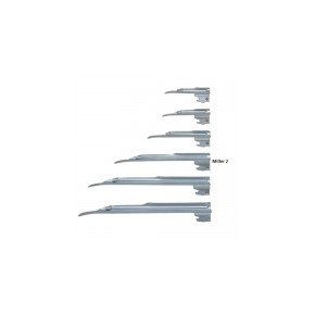 Hoja para laringoscopio de acero inoxidable Miller No. 2 HEN-F-000.22.122 MARCA -  Heine