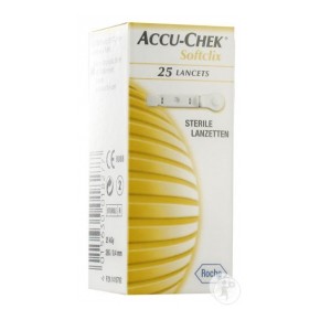 Lancetas Softclix Ii para sensor 25 piezas ROC-FL3307492001 MARCA -  Roche
