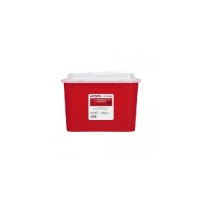 Contenedor rojo de punzo cortantes, capacidad de 4 litros, caja con 40 piezas PS-4LITRO MARCA -  Punzo Safe