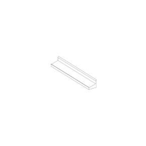 Repisa de 120 cm contra muro totalmente de acero inoxidable HEL-HM253 MARCA -  Herlis