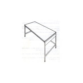 Mesa alta de 120 cm con cubierta de acero inoxidable Cal. 20 HEL-HM277 MARCA -  Herlis