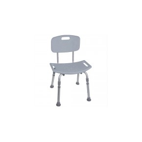 Silla para baño con respaldo color gris DD-SD12202KDDR MARCA -  Drive DeVilbiss