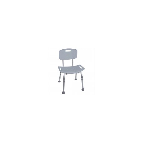 Silla para baño con respaldo color gris DD-SD12202KDDR MARCA -  Drive DeVilbiss