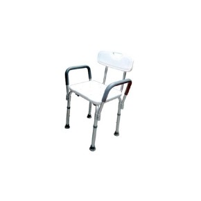 Silla de ducha blanco con respaldo c/brazos Mod. SC-11R-4 DRI-570-003-27-1 MARCA -  Drive Medical