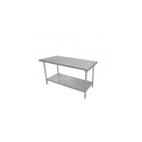 Mesa lisa de 150 cm de acero inoxidable HEL-HM403 MARCA -  Herlis