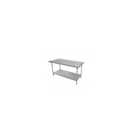 Mesa lisa de 150 cm de acero inoxidable HEL-HM403 MARCA -  Herlis