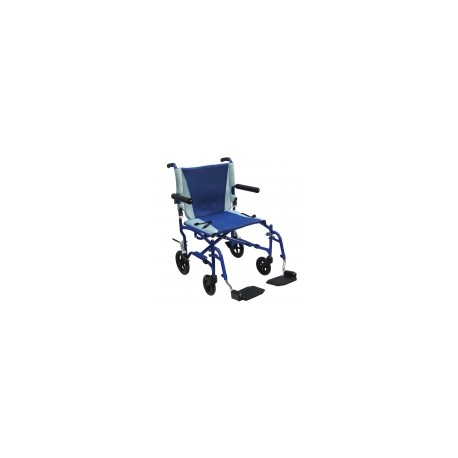 Silla de transporte azul descansapies desmontables Mod. TS19 DRI-TS19 MARCA -  Drive Medical