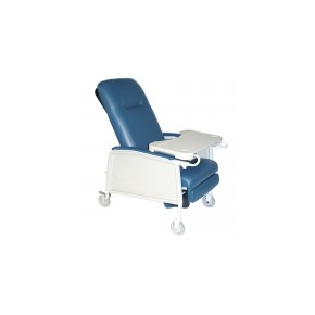 Sillón para hemodiálisis color azul reclinable de 3 posiciones con 1 charolas DRI-D574-BR MARCA -  Drive Medical