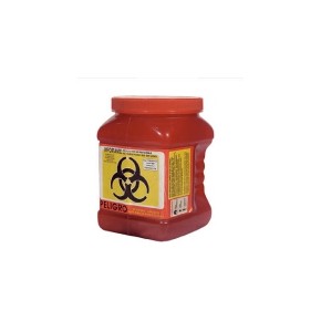 Recolector de polipropileno para punzocortantes color rojo 1.7 litros, económico A1C-PC-1R MARCA -  A1 contenedores