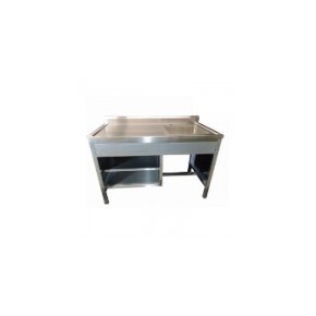 Mesa alta de 120 cm con respaldo y fregadero izquierdo HEL-HM173 MARCA -  Herlis