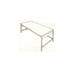 Mesa baja con cubierta de acero inoxidable de 90 cm HEL-HM285 MARCA -  Herlis