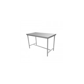 Mesa baja de 180 cm con cubierta de acero inoxidable HEL-HM288 MARCA -  Herlis