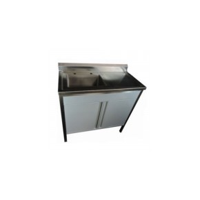 Lavabo Pasteur derecho de 120 cm de acero inoxidable HEL-HM129 MARCA -  Herlis