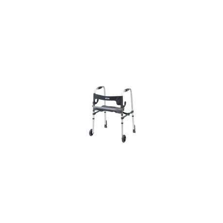 Andadera plegable de aluminio con asiento abatible y frenos de empuje. Marca Drive DRI-570-012-35-4 MARCA -  Drive Medical