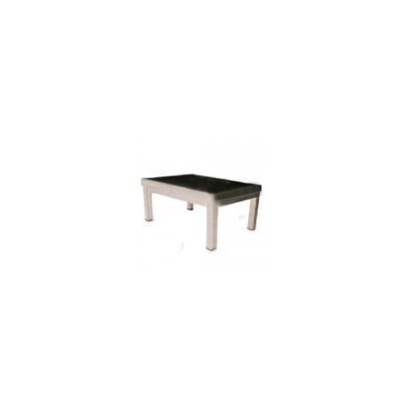 Banqueta de altura de acero inoxidable de un peldaño de 40x28x22cm HEL-HM28 MARCA -  Herlis