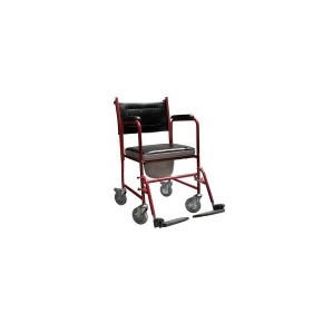 Silla cómodo, descansa pies con ruedas Mod. KY691 color rojo DRI-460-001-14-1 MARCA -  Drive Medical