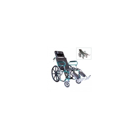 Silla de ruedas de acero reclinable 18" SRR902VMS MST-SRRKY902BGC-PCV MARCA -  Medical Store