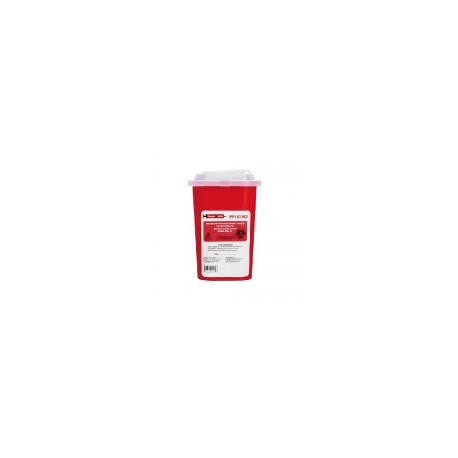 Contenedor rojo de punzo cortantes, capacidad de 1 litro, caja con 90 piezas PS-1LITRO MARCA -  Punzo Safe