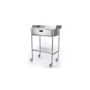 Mesa pasteur tubular de acero inoxidable con cajón CIS-5730 MARCA -  Ciiasa