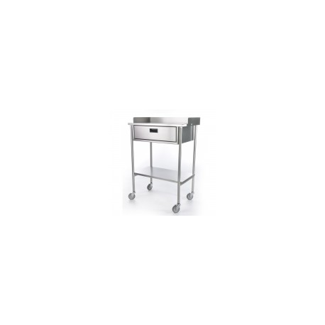 Mesa pasteur tubular de acero inoxidable con cajón CIS-5730 MARCA -  Ciiasa