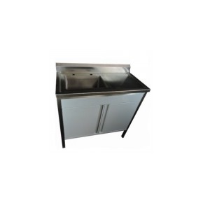 Lavabo Pasteur derecho de 90 cm de acero inoxidable HEL-HM125 MARCA -  Herlis