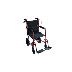 Silla de traslado de aluminio con asiento de 19" color rojo MST-STAE-712M MARCA -  Medical Store