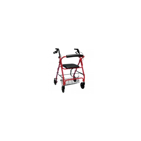 Andadera Rollator color roja con canastilla DRI-AJ-1012 MARCA -  Drive Medical