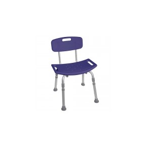 Silla para baño con respaldo color azul DRI-12202KDRB-1 MARCA -  Drive Medical