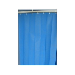 Cortina antibacterial de 241 x 194  alto azul cielo con riel para fijar al techo ESG-COR001 MARCA -