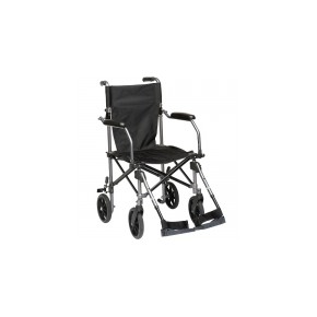 Silla de traslado de aluminio con asiento de 18" Travelite DRI-TC005GY MARCA -  Drive Medical